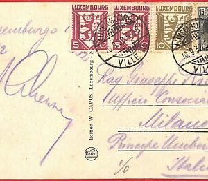 aa1838 - LUXEMBOURG - POSTAL HISTORY - POSTCARD to ITALY 1932