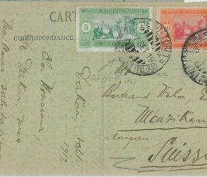 74746 - SENEGAL - POSTAL HISTORY - POSTCARD with ITALIAN SHIP liner POSTMARK