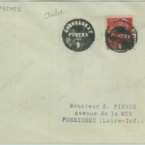 81950 - FRANKREICH - Postgeschichte - Coussegrey NOTSTEMPEL auf UMSCHLAG 1940