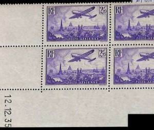 94830b - FRANKREICH - BRIEFMARKEN - Yvert # LUFTPOST 10 - Block mit 4...