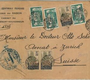 61298 - GABUN - POSTGESCHICHTE - BRIEF in die SCHWEIZ 1932 - SEHR SCHÖN!