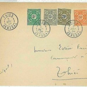 14800 - SENEGAL AOF - Postgeschichte - UMSCHLAG gestempelt THIES 1934