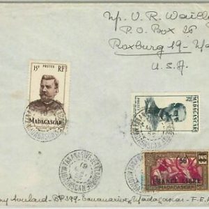 44949 - MADAGASKAR - POSTGESCHICHTE - UMSCHLAG 1953 Aufdruck FRANCE LIBRE