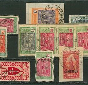 44759 - KAMERUN - POSTGESCHICHTE: Kleine Partie gebrauchter Briefmarken mit...
