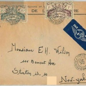 44882 - Guadeloupe - POSTAL HISTORY - AIRMAIL COVER to USA 1947