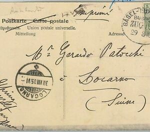 50788 - GERMANY - POSTCARD to SWITZERLAND with AMBULANT POSTMARK: Luxembourg
