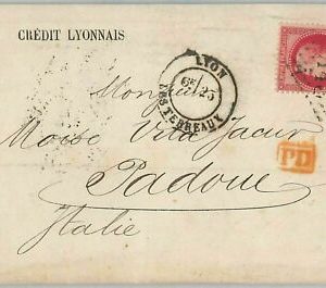42008 - FRANKREICH - POSTGESCHICHTE - Yvert Nr. 32 auf UMSCHLAG mit LYON...