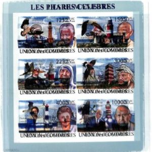 A0369 - COMORES Comoros - IMPERF 2008  stamp SHEET:  Gandhi BIRDS red cross