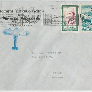 59268 -    MOROCCO - POSTAL HISTORY: COVER to ITALY - 1962