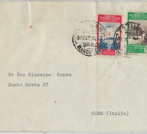 41540 - MARRUECOS spanisch Marokko - POSTGESCHICHTE - BRIEF nach ITALIEN 1945