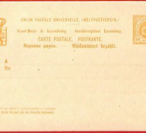 aa1841 - LUXEMBURG - POSTGESCHICHTE - Doppelte Ganzsachenkarte Michel # P34