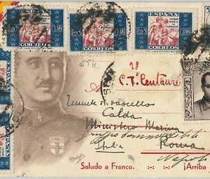 41535 - SPANIEN España - POSTGESCHICHTE GUERRA CIVIL - SCHIFFSPOSTdampfer 1938