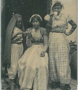 80346 - TUNISIA - VINTAGE POSTCARD - ETHNIC: Drinking Coffee 1910