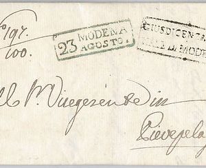47124   storia postale - PRECURSORI busta prefilatelica: MODENA 1825