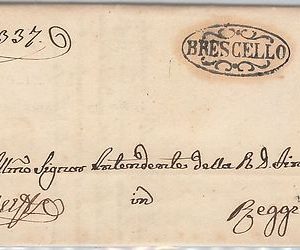 47126  ANTICHI STATI  MODENA  storia postale - PRECURSORI busta - BRESCELLO 1852