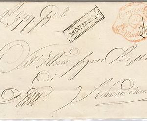 ANTICHI STATI  storia postale - PRECURSORI busta MODENA - MONTECCHIO 1855