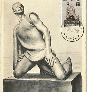 57035 - BELGIEN - POSTGESCHICHTE: MAXIMUM KARTE 1951 - KUNST Politik