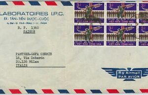 49288 - VIETNAM Saigon - POSTGESCHICHTE - FLUGPOSTBRIEF nach ITALIEN 1970