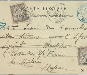 81175 - MADAGASKAR - POSTGESCHICHTE - POSTKARTE nach FRANKREICH 1903...