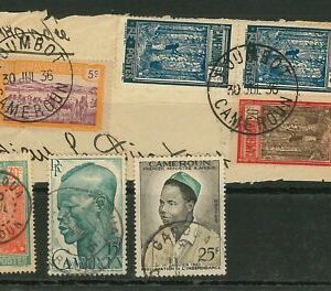 44751 - KAMERUN - POSTGESCHICHTE: Kleine Partie gebrauchter Briefmarken mit...