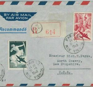 75217 - FRANKREICH - Postgeschichte - Eingeschriebener Luftpostumschlag...