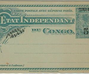 58017 - BELGISCH KONGO - POSTGESCHICHTE: GANZKARTENKARTE Higgings & G # 31...