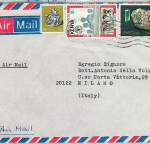 59200 - KENIA - POSTGESCHICHTE: BRIEF nach ITALIEN - MINERALIEN FAO