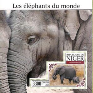A8449 - NIGER -  Stamp Sheet - 2021 ANIMALS Elephants