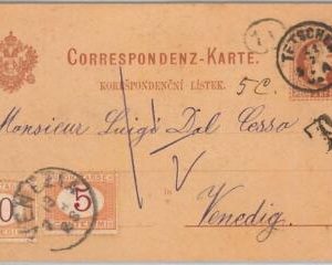 46213 - AUSTRIA Österreich -   Ganzsachen: POSTAL STATIONERY CARD to ITALY-TAXED