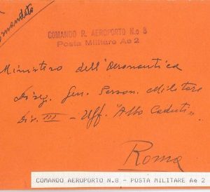 65340 - ITALIA REGNO storia postale - BUSTA di POSTA MILITARE: AEROPORTO 8 Ae 2
