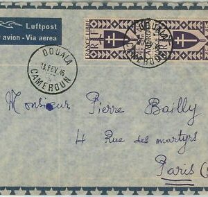 44785 - CAMEROUN Cameroon - POSTAL HISTORY - Airmail COVER from DOUALA 1946
