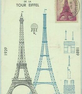 68634 - FRANCE - Postal History - MAXIMUM CARD 1939 - ARCHITECTURE Eiffel Tower