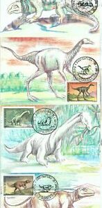 68881 - RUMÄNIEN - Set mit 6 MAXIMUM KARTEN 1995 - DINOSAURIER Vorgeschichte