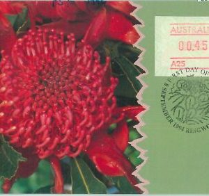 68616 - AUSTRALIEN - Postgeschichte - MAXIMUM KARTE auf Ganzsache 1994 - Blumen