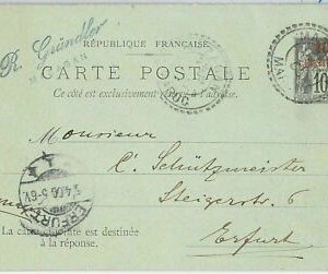 45036 - Marokko - Ganzsachenkarte von MAZAGAN nach Deutschland 1900 - H & G #1