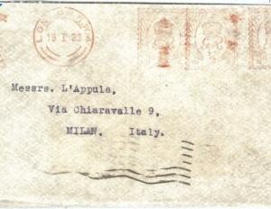 72464 GREAT BRITAIN - POSTAL HISTORY -  Red MECHANICAL postmark on COVER  1933