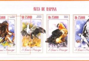 A6595 - SAO TOME & PRINCIPE, Error 2014, MISSPERF MINIATURE SHEET: Birds of Prey