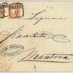 36769  AUSTRIA  periodo LOMBARDO VENETO - TYP II Bunt Frankatur - da TRIESTE