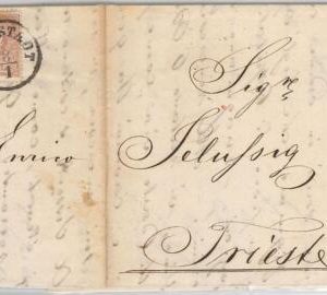46235 - AUSTRIA Croatia - POSTAL HISTORY - COVER from KARLSTADT  to TRIESTE 1861