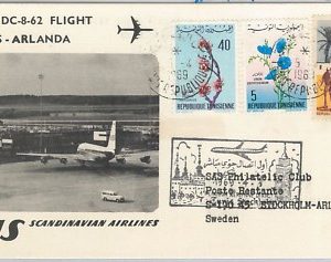 65345 - Tunisia - POSTAL HISTORY - SAS First Flight  card: TUNIS - ARLANDA 1969