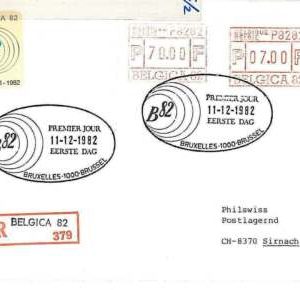 21496 - BELGIUM - POSTAL HISTORY - FRAMA LABELS on COVER 1982