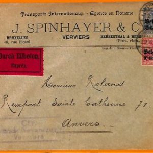99060 - BELGIEN Deutsche Besetzung - POSTGESCHICHTE - EXPRESSBRIEF von VERVIERS