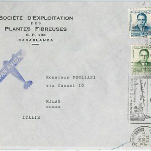 59290 -    MOROCCO - POSTAL HISTORY: COVER to ITALY - 1966