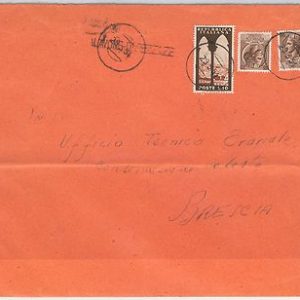 41291  REPUBBLICA: storia postale - SIRACUSANA - busta da LAVONE DI PEZZAZE 1954
