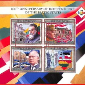 A4735 – SIERRA LEONE – ERROR MIPERF 2018 Unabhängigkeitstheater-Flagge der...