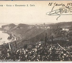 55659 -- CARTOLINA d'Epoca - LAGO MAGGIORE -  ARONA - ROCCA 1920