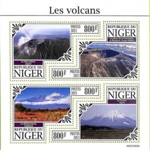 A8441 - NIGER - Stamp Sheet - 2021 Geology VOLCANOS