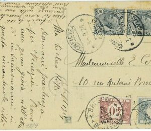 98548 - REGNO - STORIA POSTALE -  CARTOLINA per BELGIO, TASSATA in arrivo 1924