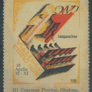 80923 - CHIUDILETTERE d'Epoca - LUCCA   - VIAREGGIO Teatro 1933