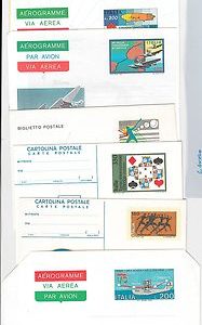 48475   - STORIA POSTALE: LOTTO interi e aerogrammi con piccole varieta' !
